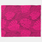 Jungle luxe - tropical pattern フリースブランケット (正面(横))