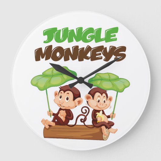 JUNGLE MONKEYS ラージ壁時計 (正面)