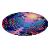 Jungle Moon Blue Parrot Paradise カッティングボード (角)