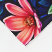 Jungle Moon Blue Parrot Paradise フリースブランケット (角)