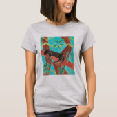 Jungle Panther Original Abstract Art Tシャツ (正面)