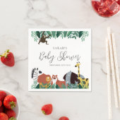 Jungle Safari Animals Baby Shower スタンダードカクテルナプキン (インサイチュ)