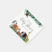 Jungle Safari Animals Baby Shower スタンダードカクテルナプキン (角)