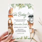Jungle Safari Animals Baby Shower 招待状