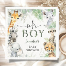 Jungle Safari Animals Baby Shower Boy Baby Shower