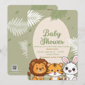Jungle Safari Baby Shower Invitation 招待状 (正面/裏面)