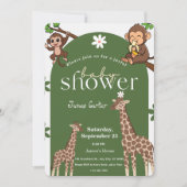 Jungle Safari Baby Shower Invitation 招待状 (正面)