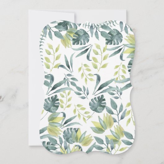 Jungle Safari Baby Shower Parade 招待状 (裏面)