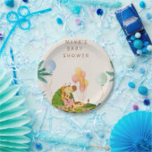  Jungle Safari Baby Shower Plates ペーパープレート (パーティー)