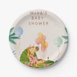  Jungle Safari Baby Shower Plates ペーパープレート