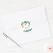 Jungle Safari Boys 1st Birthday ラウンドシール (封筒)