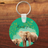 Jungle Safari "It's About To Get Wild" Baby Shower キーホルダー (正面)