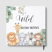 Jungle Safari "It's About To Get Wild" Baby Shower ゲストブック (裏面)