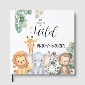 Jungle Safari "It's About To Get Wild" Baby Shower ゲストブック (正面)