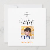 Jungle Safari "It's About To Get Wild" Baby Shower サンキューカード (裏面)