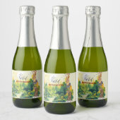 Jungle Safari "It's About To Get Wild" Baby Shower スパークリングワインラベル (ボトル)