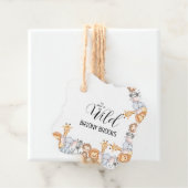 Jungle Safari "It's About To Get Wild" Baby Shower フェイバータグ (インサイチュ)