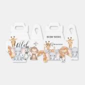 Jungle Safari "It's About To Get Wild" Baby Shower フェイバーボックス (折り畳みなし)