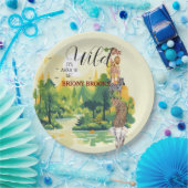 Jungle Safari "It's About To Get Wild" Baby Shower ペーパープレート (パーティー)