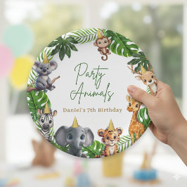 Jungle Safari Kids Birthday Party Paper Plates ペーパープレート