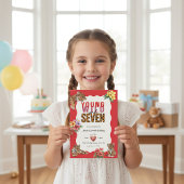 Jungle Safari Tiger Cub Seventh Birthday  招待状