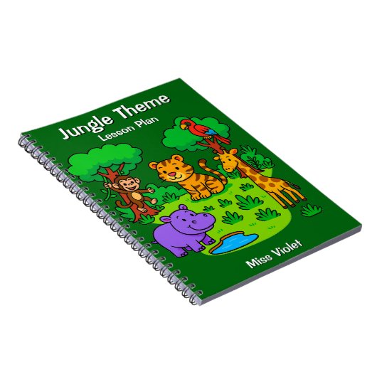Jungle Theme Lesson Plan Notebook for Preschool  ノートブック (右側)