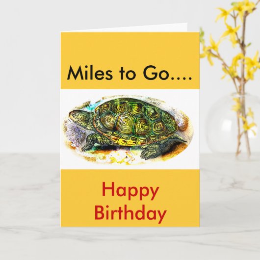 JungleWalk.Comからのダイヤモンドガメのカメ カード (黄色い花)