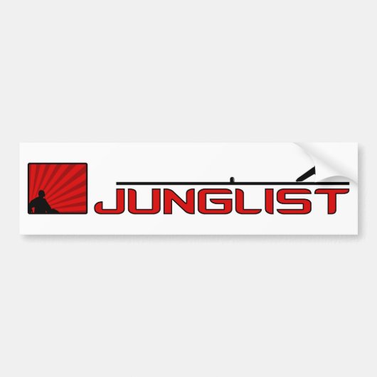 Junglistのターンテーブル バンパーステッカー (正面)