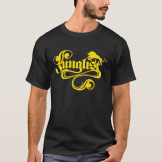 Junglistの黒及び金ゴールド Tシャツ