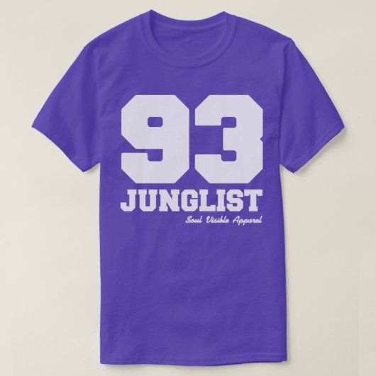 Junglist 93ドラムアンパンプアンバスジャングル音楽愛好家 tシャツ (デザイン正面)