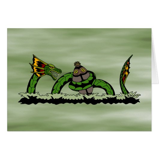 Jungun Catch a Quibbib Greeting Card (正面横)