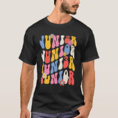 Junior 2030 Retro Groovy Graduation Senior Class o Tシャツ (正面)