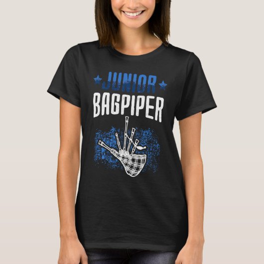 Junior Bagpiper Bagpipes Scottish Bagpipe  1 Tシャツ (正面)