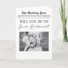 Junior Bridesmaidの提案シンプル紙 カード