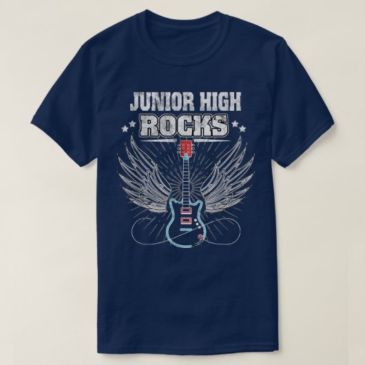 Junior High Rocks Funny Back To School Student Gui Tシャツ (デザイン正面)