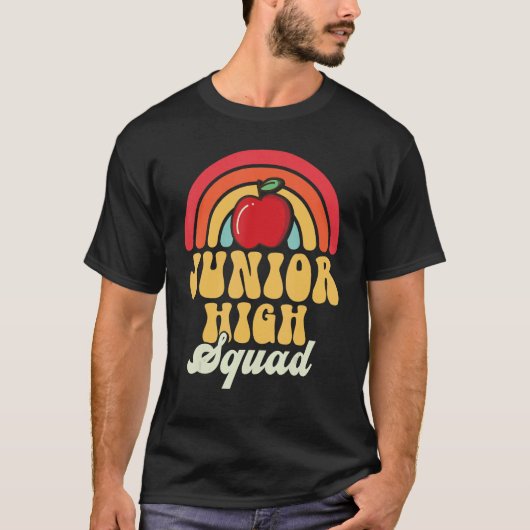 Junior High Squad Teacher Rainbow Back To School_1 Tシャツ (正面)