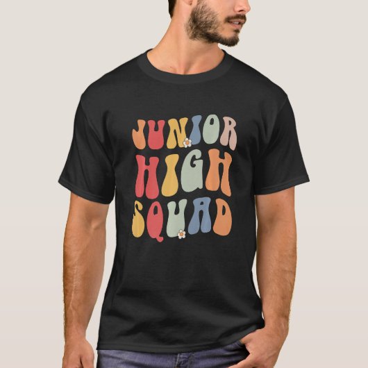 Junior High Squad Teacher Rainbow Back To School P Tシャツ (正面)
