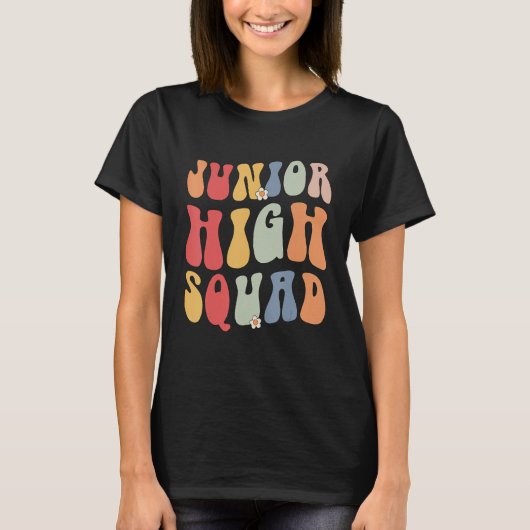 Junior High Squad Teacher Rainbow Back To School Tシャツ (正面)