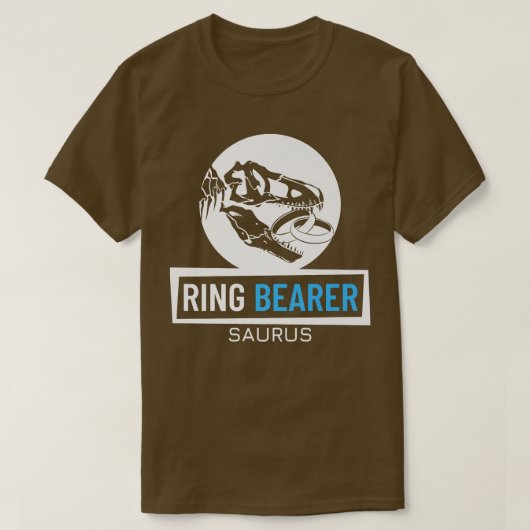 Junior Ring Bearer Saurus Wedding Party Kids Ring  Tシャツ (デザイン正面)