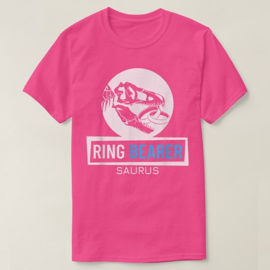 Junior Ring Bearer Saurus Wedding Party Kids Ring  Tシャツ (デザイン正面)
