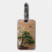 Juniper 中国の Bonsai Tree写真名 ラゲッジタグ (裏面縦)