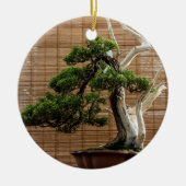 Juniper 中国の Bonsai Tree写真 セラミックオーナメント (正面)