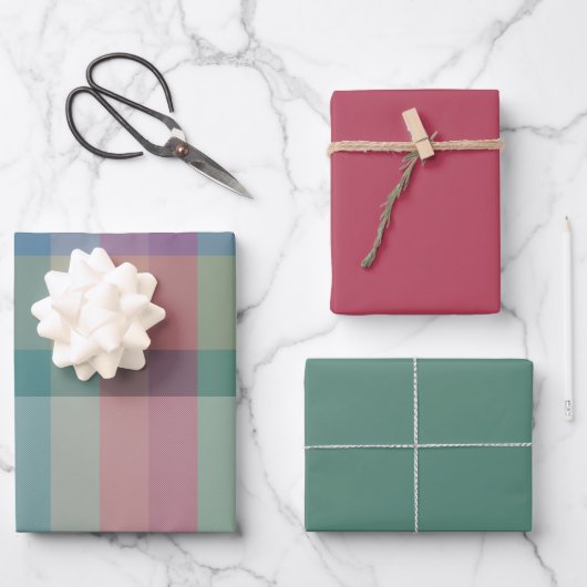 Juniper & Berry Wrapping Paper Flat Sheet Set of 3 ラッピングペーパーシート (正面)