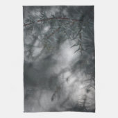 Juniper Dark Moodyフローラ自然写真 キッチンタオル (縦)