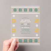 Juniper Glow Ugly Sweater Christmas Party アクリル招待状 (インサイチュ (ポータブル))