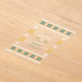 Juniper Glow Ugly Sweater Christmas Party アクリル招待状 (レイダウン)