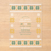 Juniper Glow Ugly Sweater Christmas Party アクリル招待状 (正面)