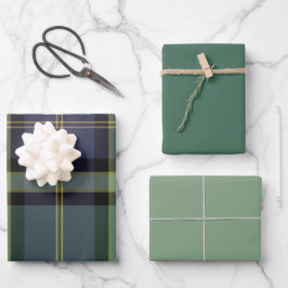 Juniper & Mint Wrapping Paper Flat Sheet Set of 3 ラッピングペーパーシート