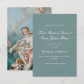 Juniper Rococo Wedding Invitation | Venus Fine Art 出欠カード (正面/裏面)