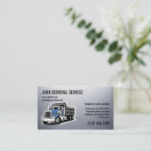 JUNK GARBAGE REMOVAL SERVICES HAULING SILVER 名刺 (スタンド正面)